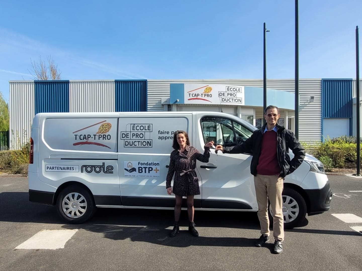 Olivia Braun ( Fondation BTP-PREVOYANCE PLUS) et Jacky Giraudeau (Directeur T'CAP-T'PRO)