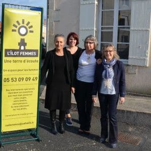 Marie-Christine Foudral, Directrice Générale du SAFED et son équipe d’Îlot Femmes.